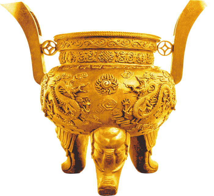 中国风大金黄鼎