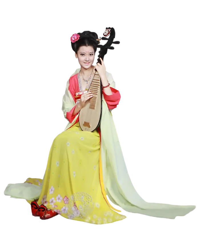 15 (3)免抠元素 免抠摄影 美女 人物 服装 古风 演奏