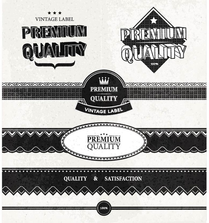 免抠复古优质标签