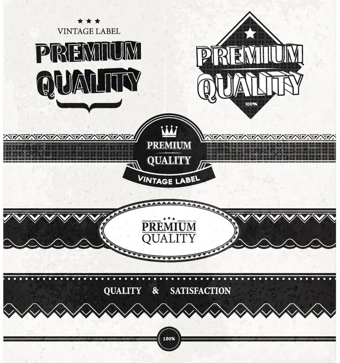 免抠复古优质标签eps,ai矢量模版下载