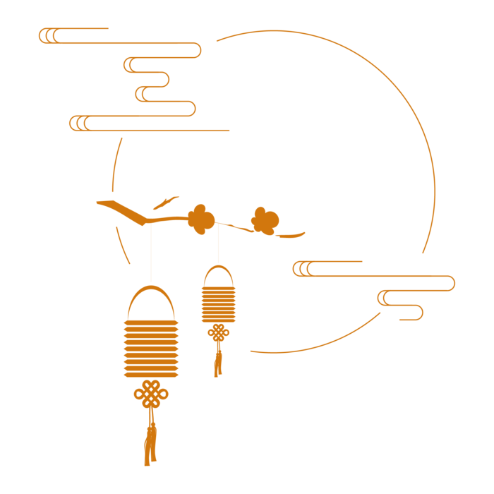 中国风中式传统祥云图案国潮古风边框云纹装饰元素PNG免抠素材图
