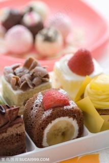 甜品店广告素材 巧克力卷心蛋糕 甜品店广告素材 巧克力卷心蛋糕