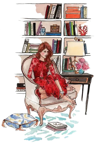 卡通古典女士简笔