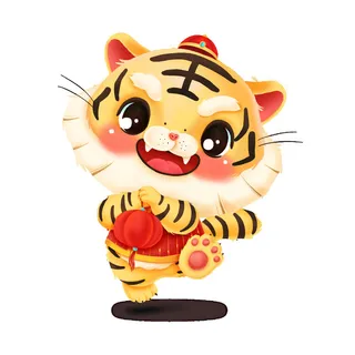PNG免扣2022虎年新年春节元旦卡通老虎形象图片插画PSD设计素材 PNG免扣2022虎年新年春节元旦卡通老虎形象图片插画PSD设计素材