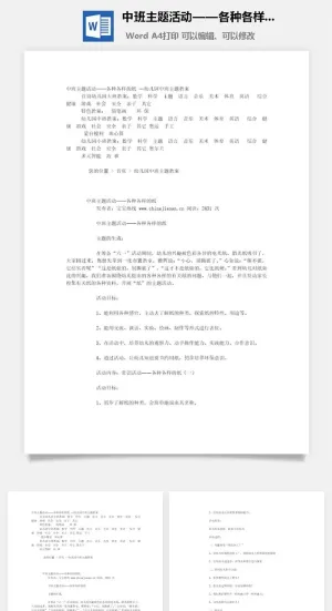 中班主题活动——各种各样的纸_—幼儿园中班主题教案