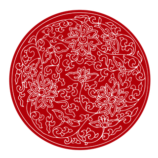 红色喜庆简约风传统吉祥纹样纹路纹理免扣PNG素材图片 (35)