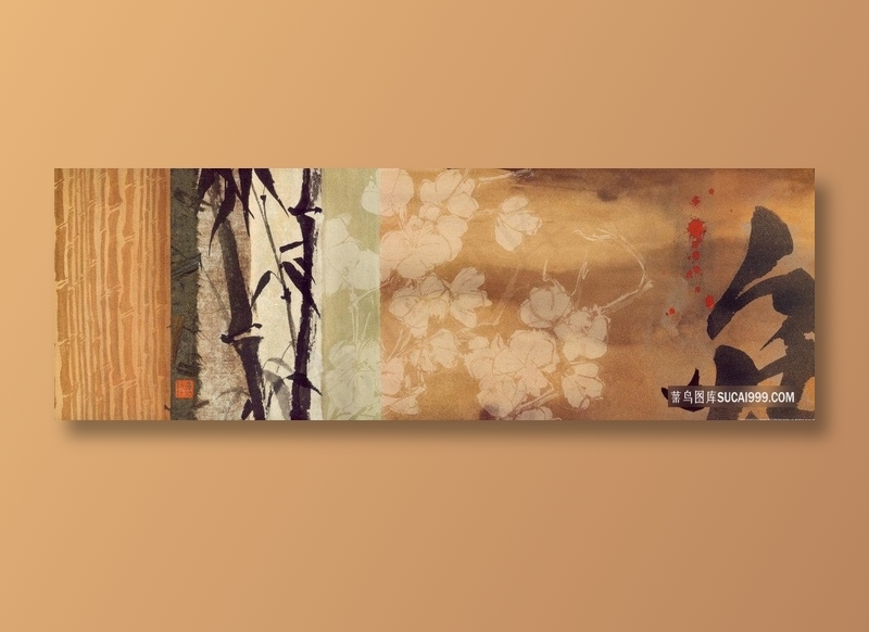 复古花纹时尚艺术插画