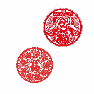 福字剪纸 剪纸风元素 福字剪纸 剪纸风元素