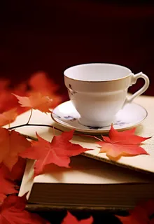 书本树叶秋叶红色简约背景