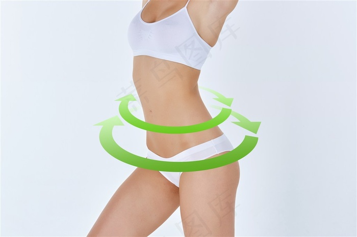 苗条小腹模特