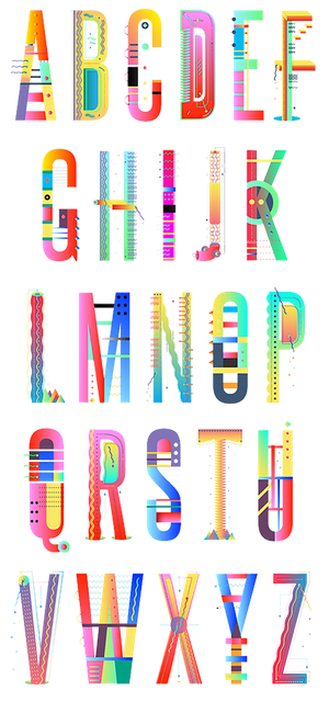 少儿兴趣班字母彩色素材
