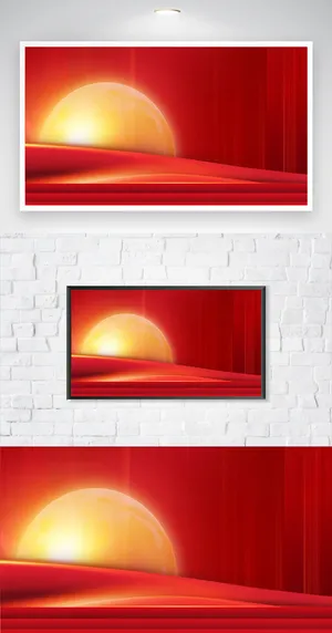 红色创新海报背景设计