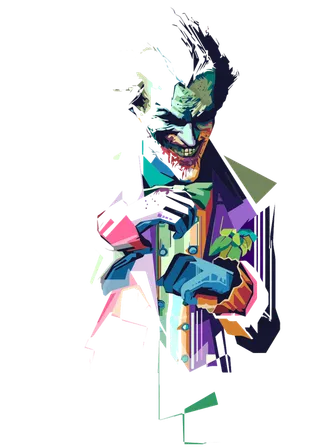 小丑剪影人物素材卡通