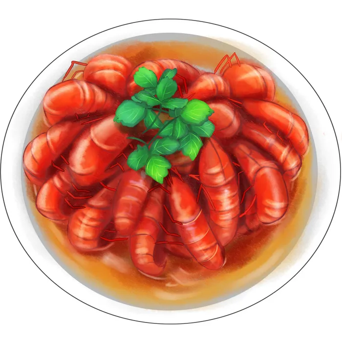 国潮中国风传统小吃食物地方特色菜美食元素插画海报图片素材psd模版下载