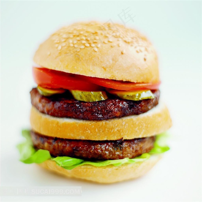 双层汉堡快餐素材