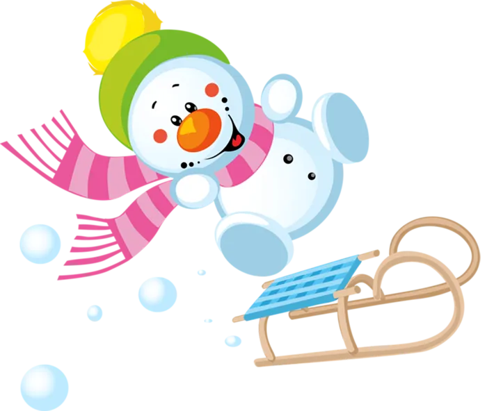 滑雪雪人卡通