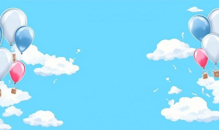 可爱儿童飞机蓝色背景