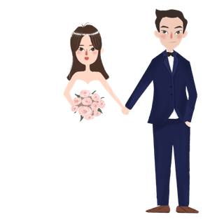 婚纱卡通人物婚礼白纱结婚婚纱摄影手绘