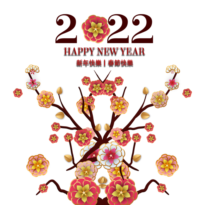 2022新年艺术创意字体虎年3D立体标题数字文字png免抠字素材