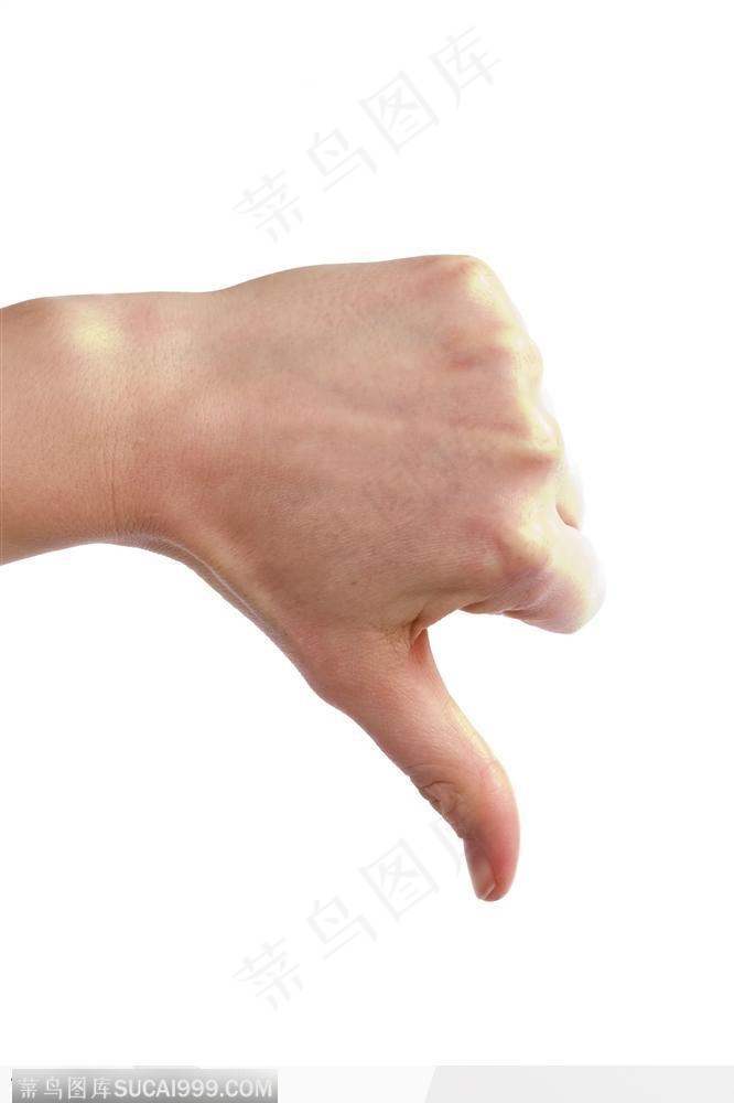 手势喻意-否定的手势背面图