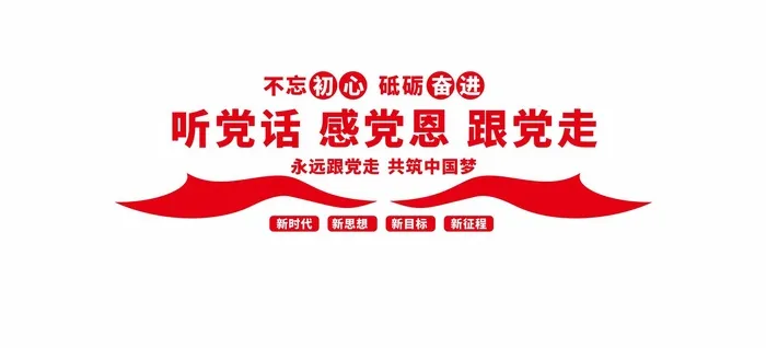 听党话跟党走感党恩党建文化墙cdr矢量模版下载
