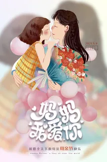 感怀母爱唯美感恩母亲节海报 感怀母爱唯美感恩母亲节海报