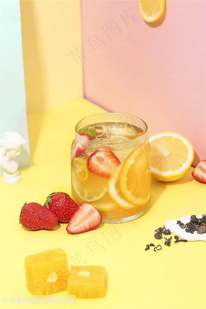 超级水果茶饮品图片