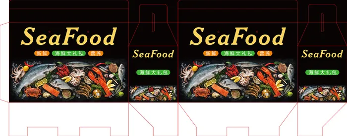 海鲜大礼包4ai矢量模版下载