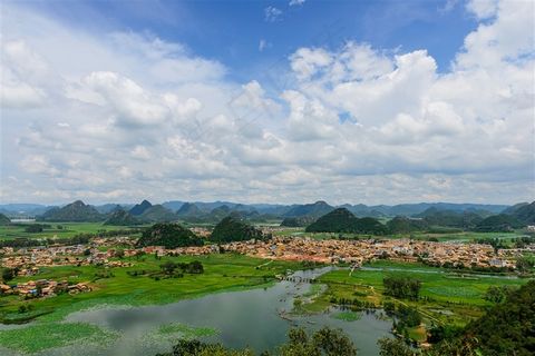 云南普者黑自然美景素材