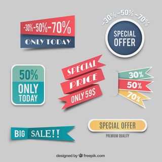 05丝带标签矢量免费下载(AI)