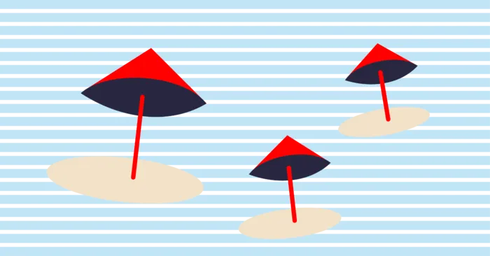 雨伞插画小清新ai矢量模版下载