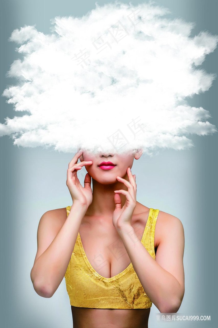 白云美女高清装饰画