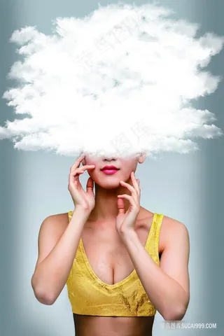 白云美女高清装饰画