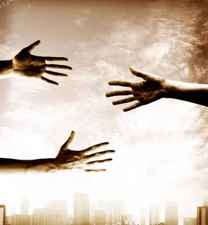 手势烟雾城市图片下载