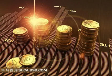 数据上的金币特写 数据上的金币特写