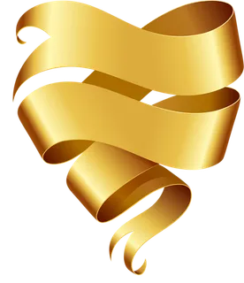 金色情人节爱心