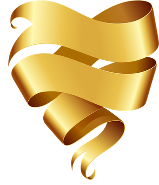 金色情人节爱心