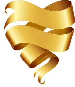 金色情人节爱心