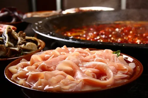 火锅菜品配菜鸭肠鹅肠鸡肠