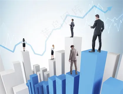 蓝色简约商务企业宣传海报背景