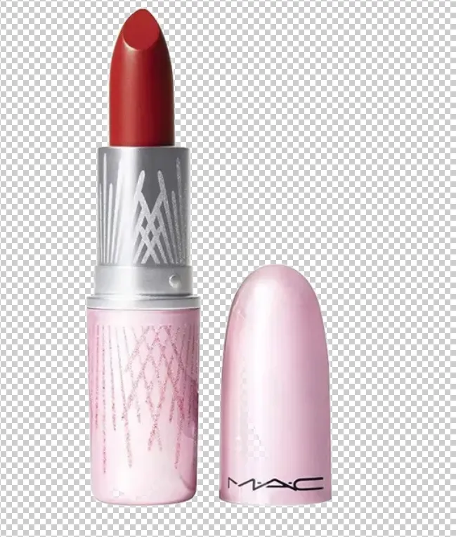 化妆品素材红色mac品牌口红psd模版下载