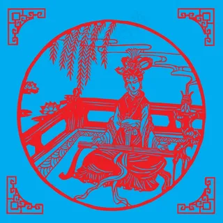 古风人物剪纸 剪纸风元素