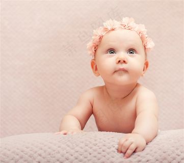 可爱的婴儿宝宝写真高清素材图