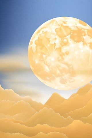 创意月光简约背景