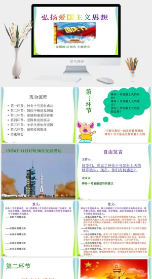 国庆节主题班会PPT模板预览图