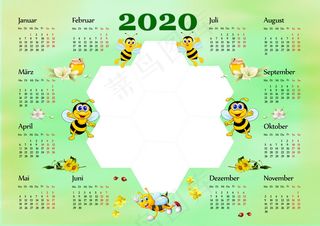 2020年日历设计图片