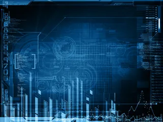 商务蓝色信息数码高科技创意背景