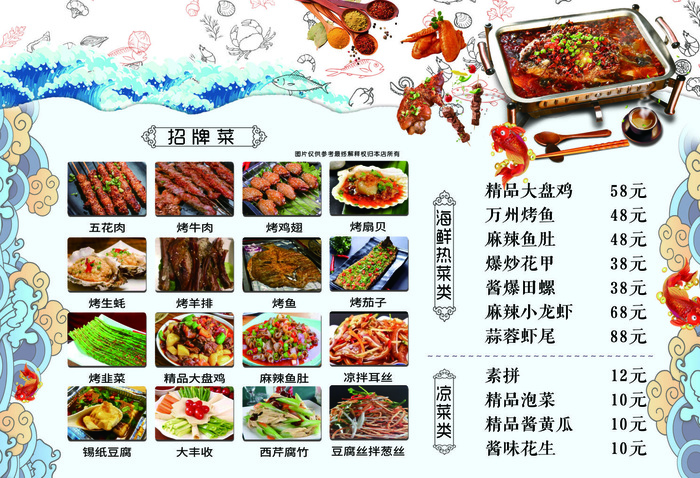 烤串 烧烤 价格海报 夜市小吃psd模版下载