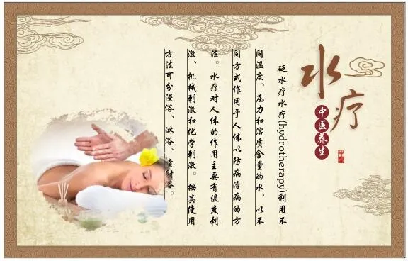 水疗医中医养生保健古典展板