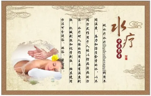 水疗医中医养生保健古典展板